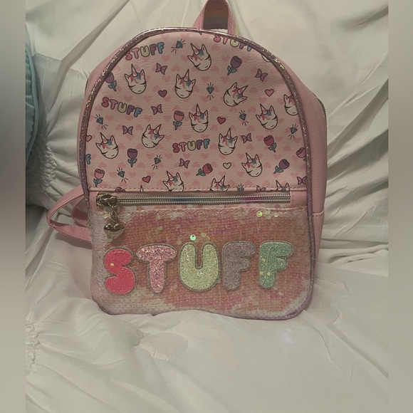 STUFF' Bubble Miss Gwen Print Mini Backpack, Girl kids Pink - Picture 1 of 5